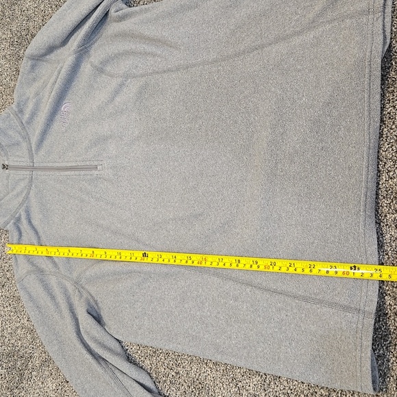 The North Face Gray Quarter-Zip Pullover Long Sleeve Sz L - Picture 2 of 7